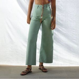 Zara, high waisted green, flare pants!